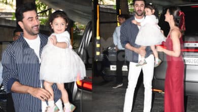 Alia and Ranbir's little Raha gives a sweet kiss to the camera at a special family gathering