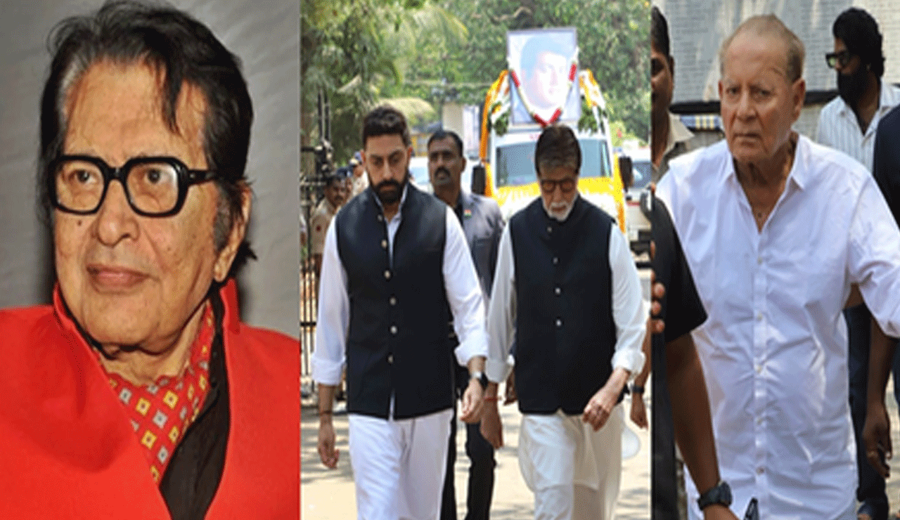 Manoj Kumar cremated with state honours in Mumbai, Big B, Salim Khan, others pay their last respects