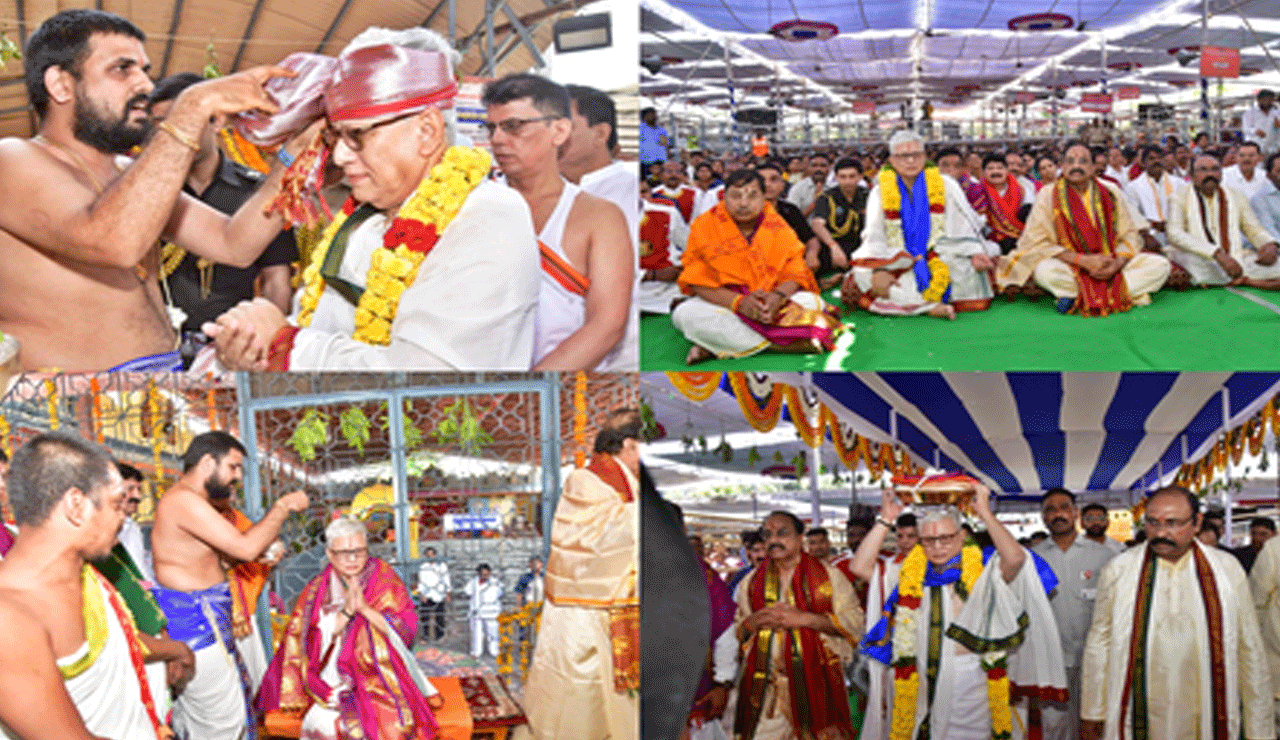 Telangana Governor Attends Sri Rama Samrajya Pattabhishekam at Bhadrachalam Temple