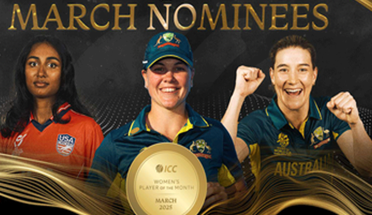 Prasad, Sutherland, and Voll Nominated for ICC Women's Player of the Month for March 2025