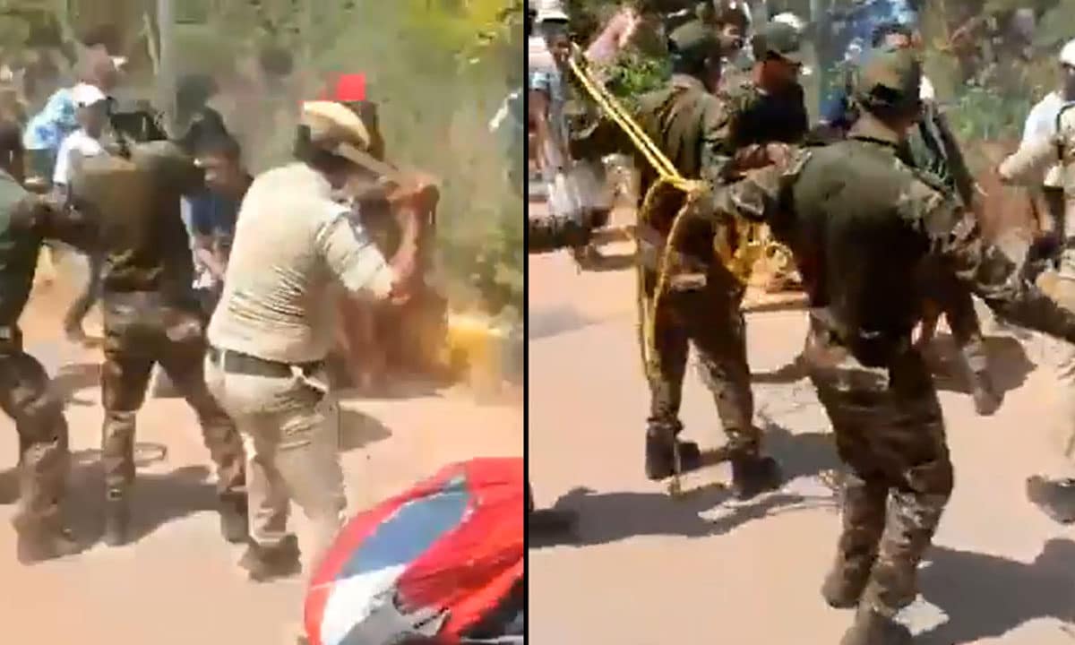 Police Lathicharge University of Hyderabad Students Protesting Kancha Gachibowli Land Auction