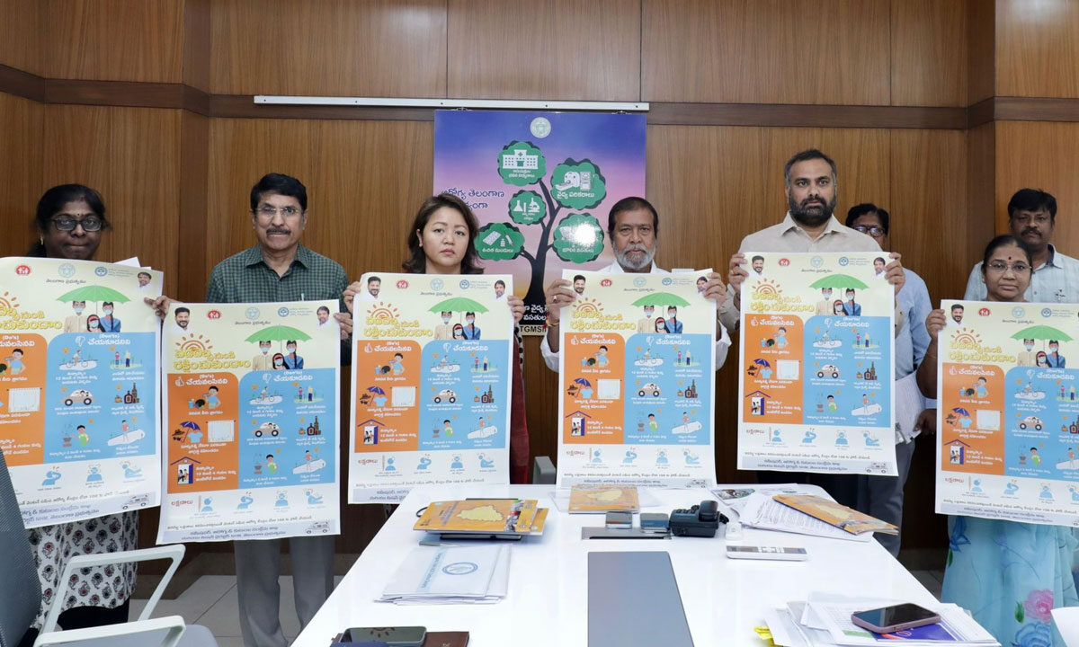 Telangana Health Minister Unveils Posters on Heatstroke Prevention and Safe Mango Ripening