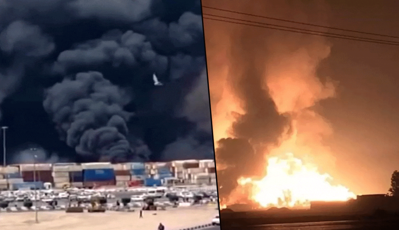 Massive Explosion Rocks Iran’s Shahid Rajaee Port in Bandar Abbas