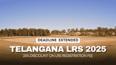 Telangana extends 25% discount on LRS registration fee for unauthorized layouts until April 30, 2025.