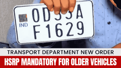 High Security Registration Plates (HSRP) with hologram and IND logo, mandatory for older vehicles by Sept 2025.