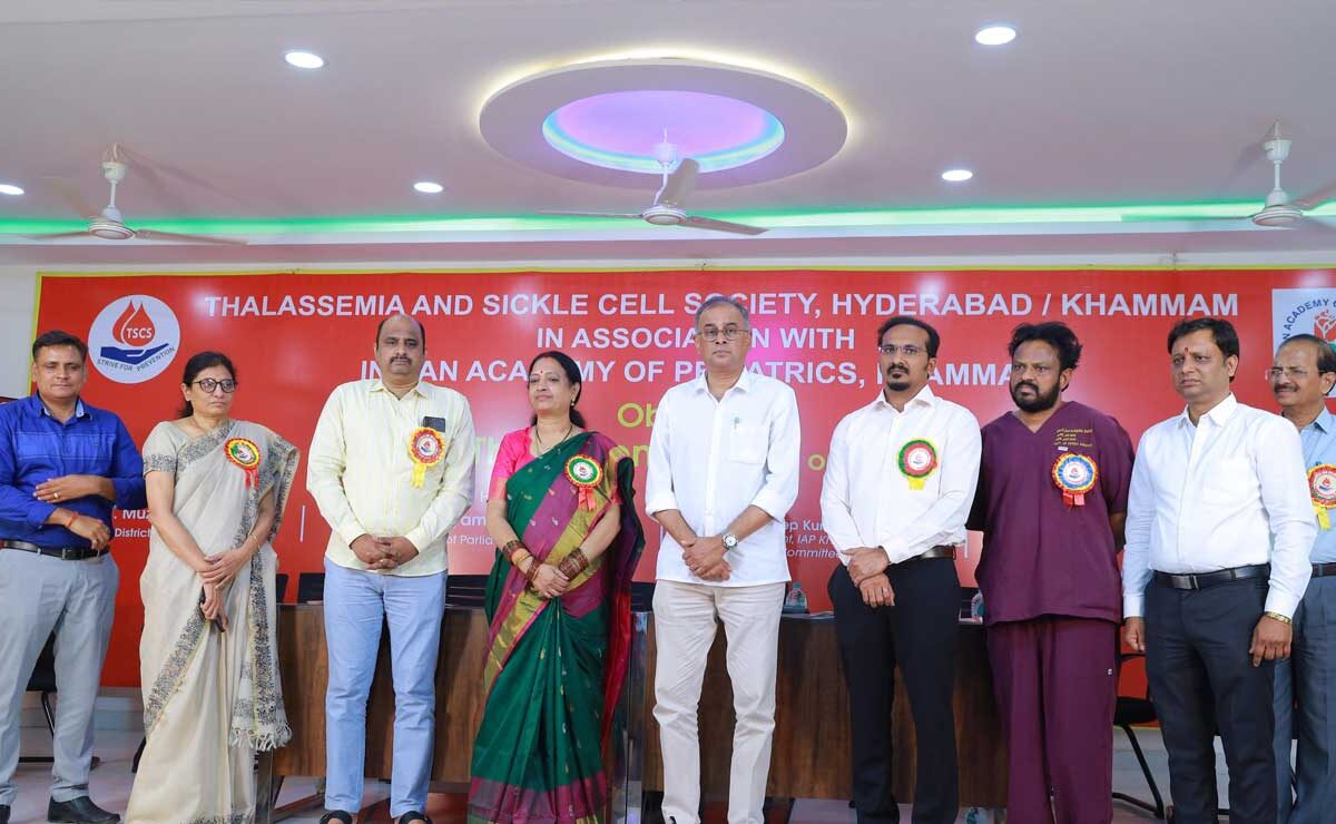TSCS Honors Thalassemia Warriors and Blood Donation Heroes in Khammam