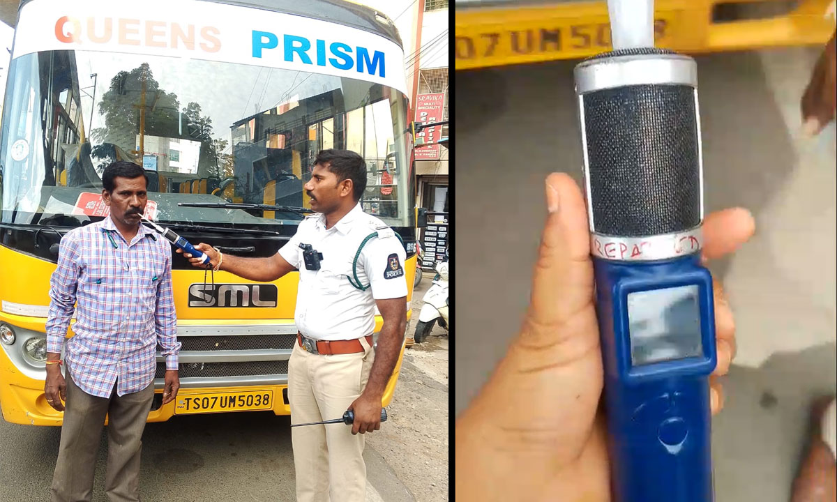 School Kids at Risk: Hyderabad Cops Catch 5 Drunk Drivers in School Bus Safety Drive