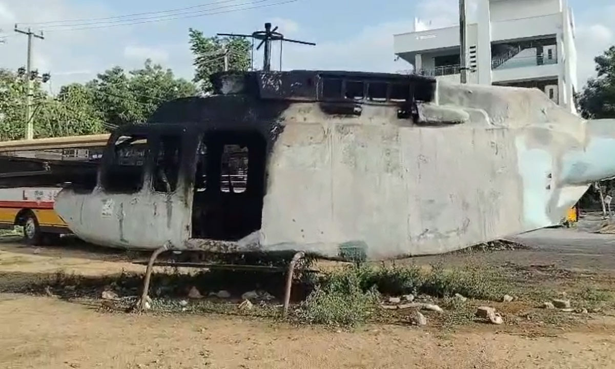Hyderabad: Helicopter Gutted in Fire at Flytech Aviation Grounds, No Casualties Reported