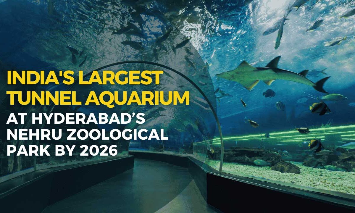 The city of Hyderabad is poised to make a significant splash in national tourism with the development of India's largest tunnel-style aquarium.