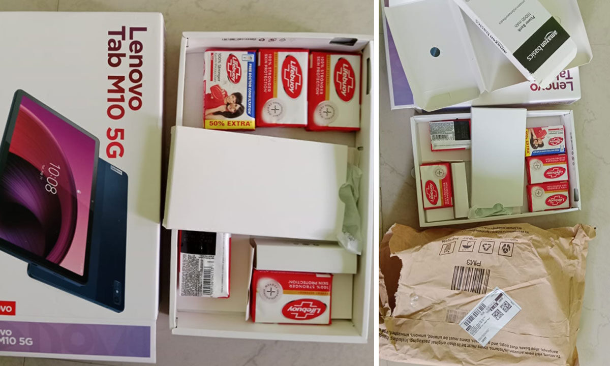 Hyderabad Shocker: Man, Orders Lenovo Tab M10 5G Online, Gets Lifebuoy Soaps Instead: Video