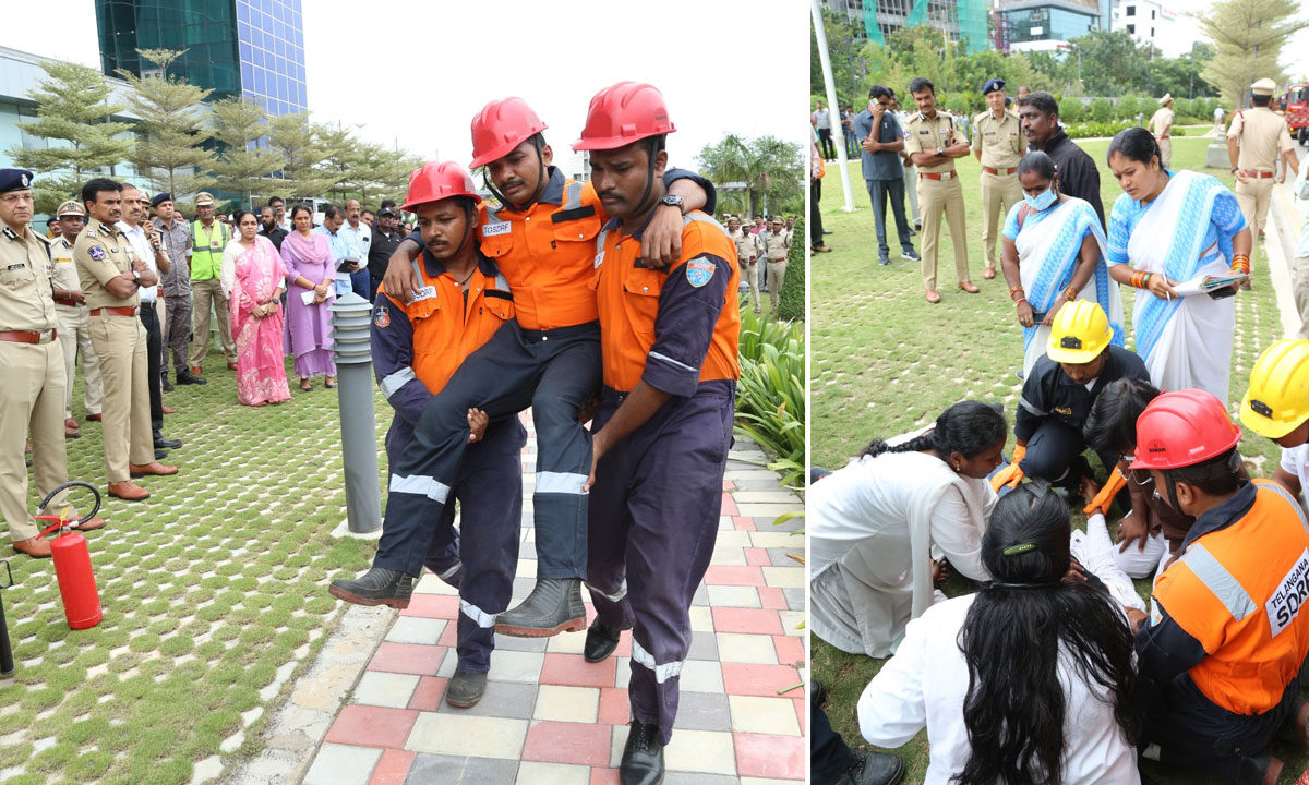 Hyderabad: Successful Fire Mock Drill Conducted at ICCCC Building in Banjara Hills