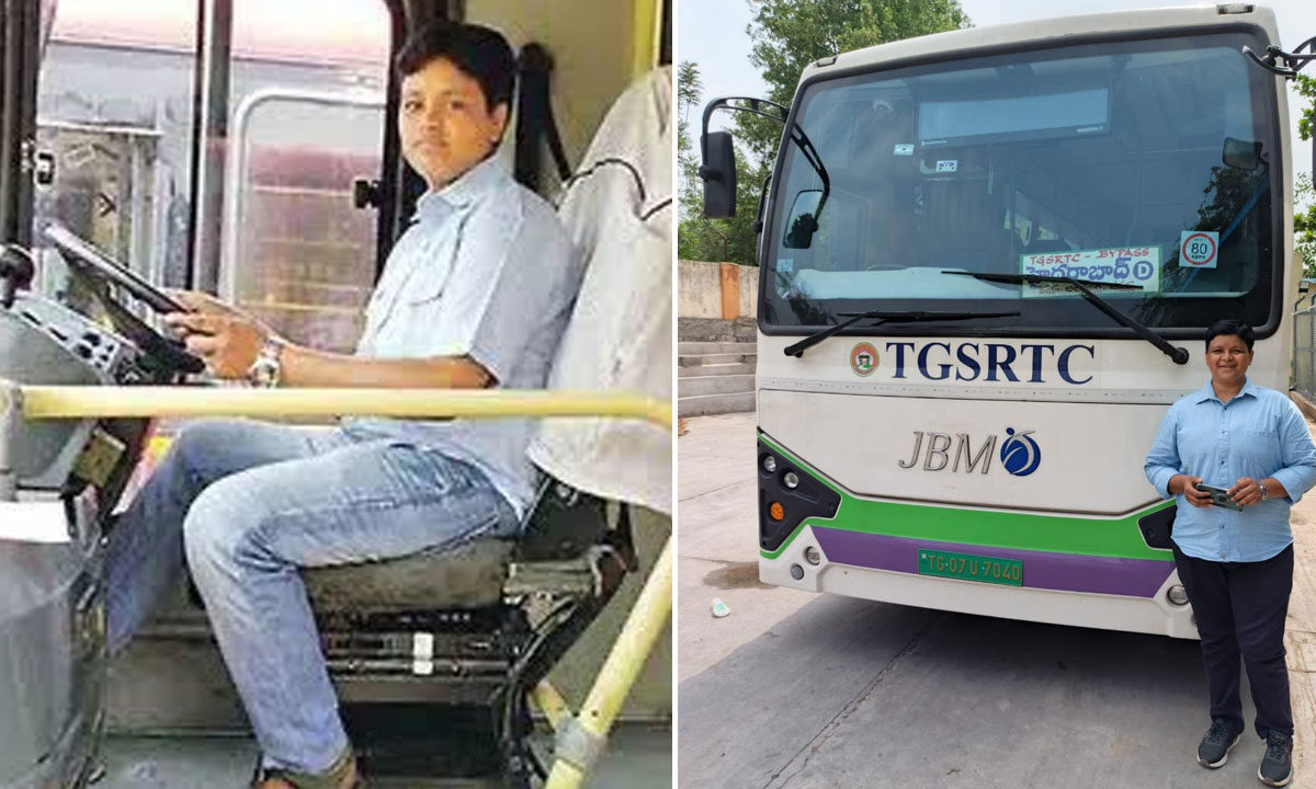 V. Saritha Becomes First Woman Driver in Telangana RTC, CM Revanth Reddy Praises
