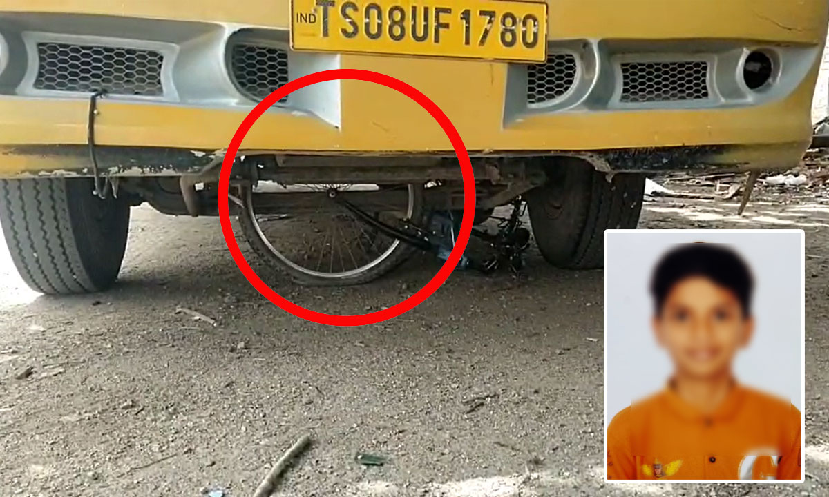 School Bus Hits Student Near Akshara International School, Kushaiguda