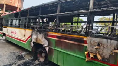 Miscreants Torch a Parked TGSRTC Bus in Nalgonda District, Telangana