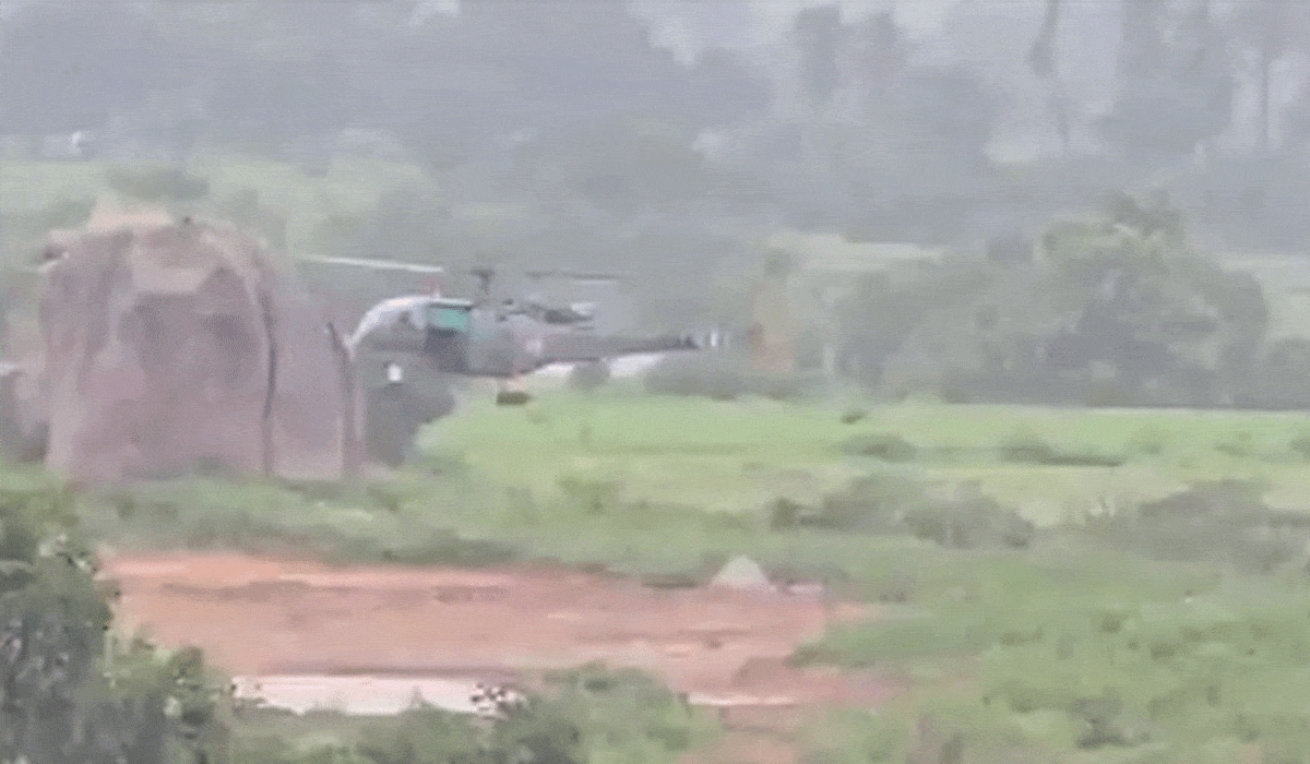 Two defence choppers rescue five men trapped in Telangana floods