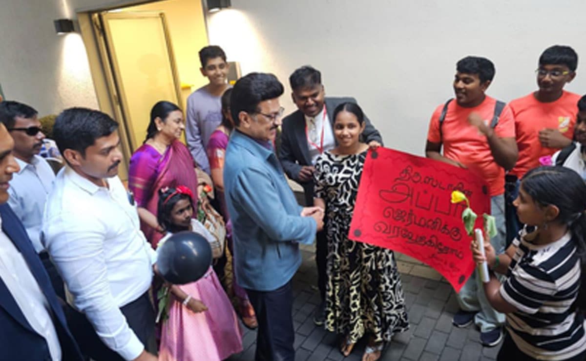 CM Stalin receives rousing welcome in Germany from Tamil diaspora as he commences Europe tour