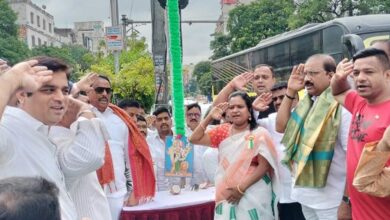 Khairtabad MLA Danam Nagender Leads Flag Hoisting on 79th Independence Day at Himatnagar Y Junction