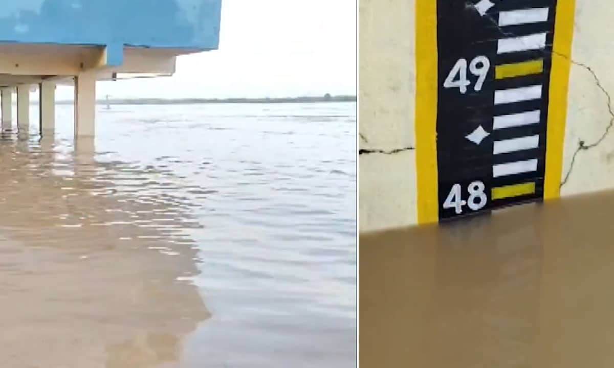 Bhadrachalam on High Alert as Godavari Swells to 48 Feet; Authorities Issue Second Warning, Ban Bathing & Boat Rides