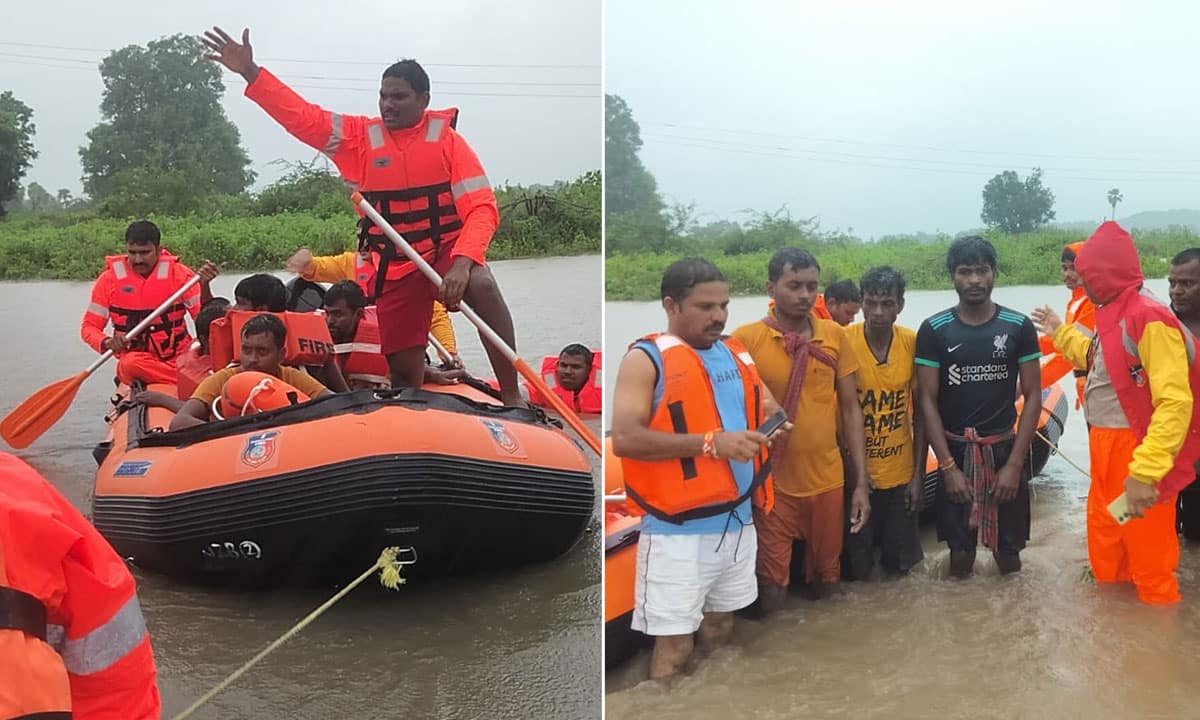504 Rescued from Floodwaters in Kamareddy & Medak, Hundreds of Students Saved