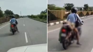 Heart-Wrenching Scene on Highway: Husband Ties Wife’s Body to Bike After Being Denied Help: Video