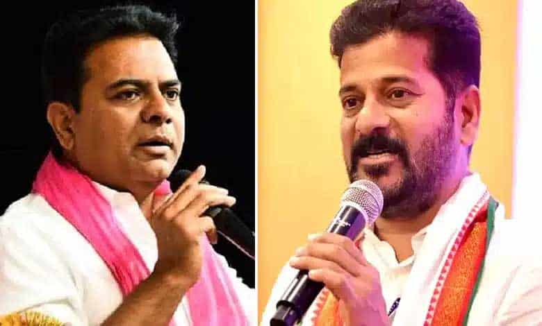 KTR Challenges Revanth and the Rebel MLAs to Quit, Fight By-Elections