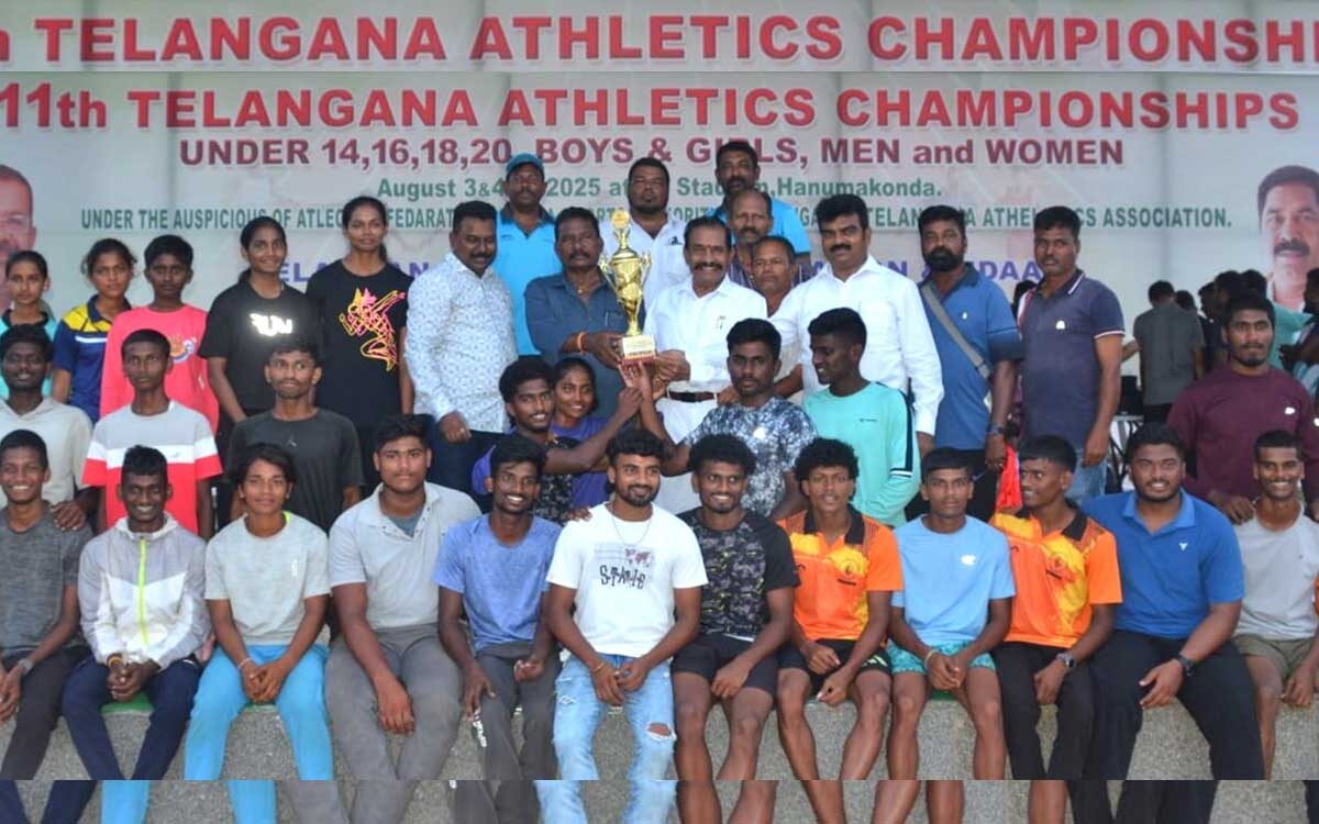Khammam District Wins Overall Title at 11th Telangana State (South Zone) Junior Athletics Championships 2025
