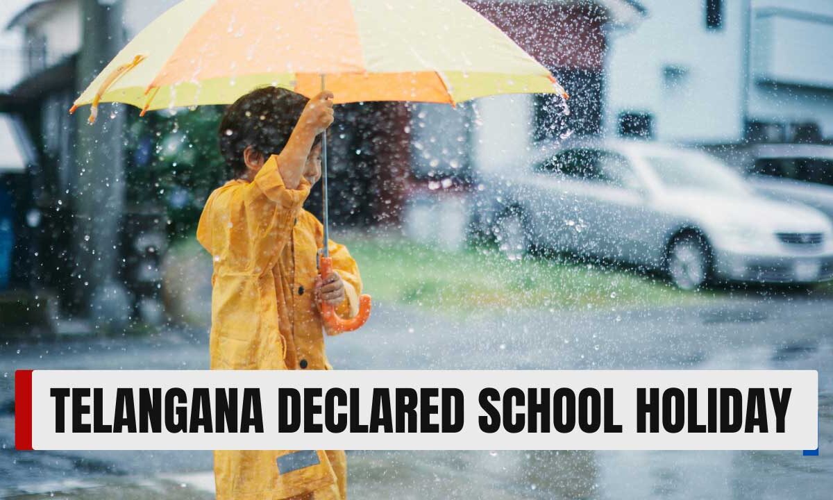 The government announced school closures in parts of Telangana on August 13-14 due to a heavy rain alert.