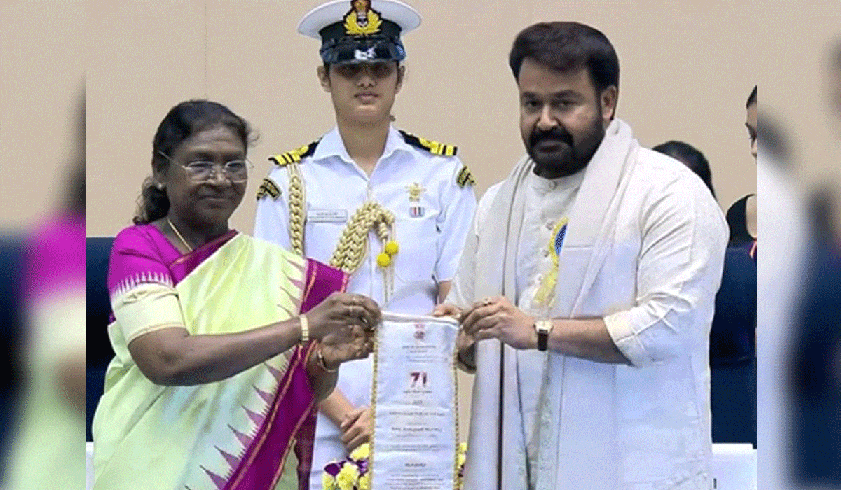 71st National Awards: President Droupadi Murmu confers Dadasaheb Phalke Award to Mohanlal