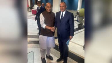 Rajnath Singh discusses defence sector ties with Morocco Minister
