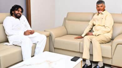 CM Chandrababu Naidu visits ailing Pawan Kalyan in Hyderabad