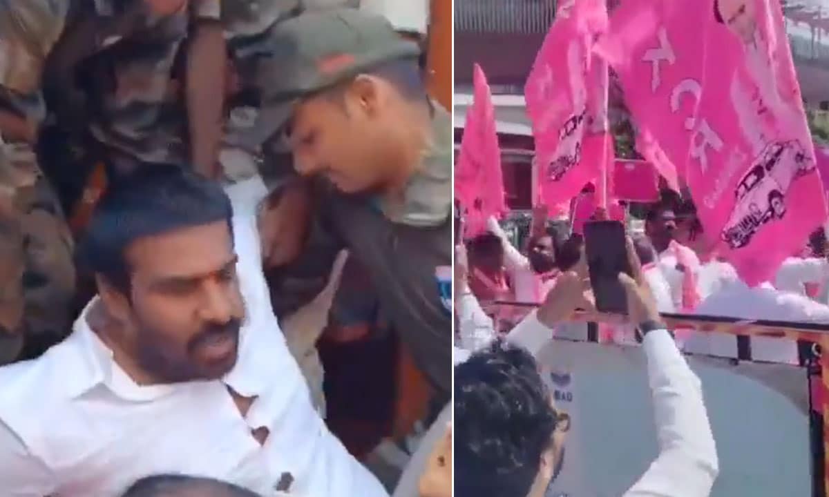 BRS Leaders Detained During Protest Over Metro Phase-II Delay