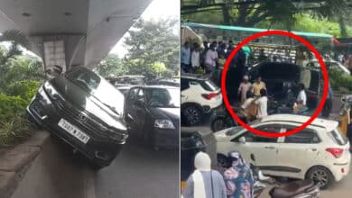 Car Accident on PVNR Express Highway in Mehdipatnam Leads to Major Traffic Snarls