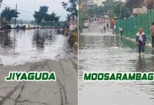 Hyderabad on Red Alert as Musi River Overflows: 17 Gates of Twin Reservoirs Lifted, Floodwaters Submerge Roads