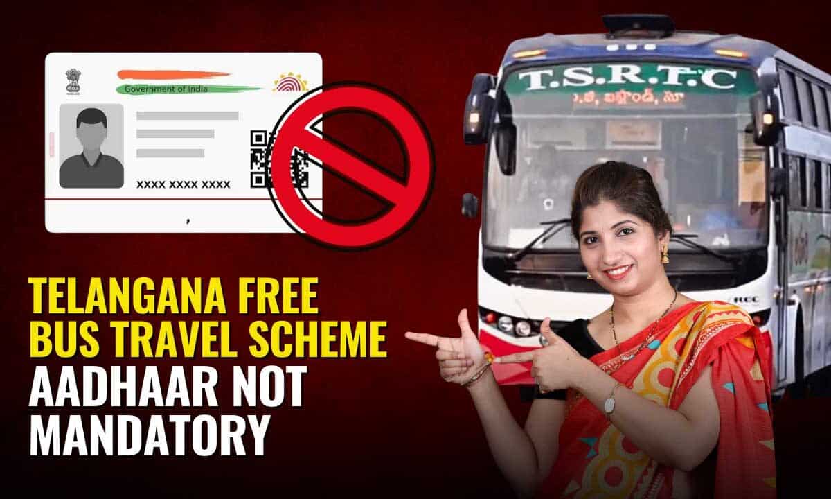 Women in Telangana boarding a TSRTC bus, benefiting from the Mahalaxmi free travel scheme which has crossed a major milestone.