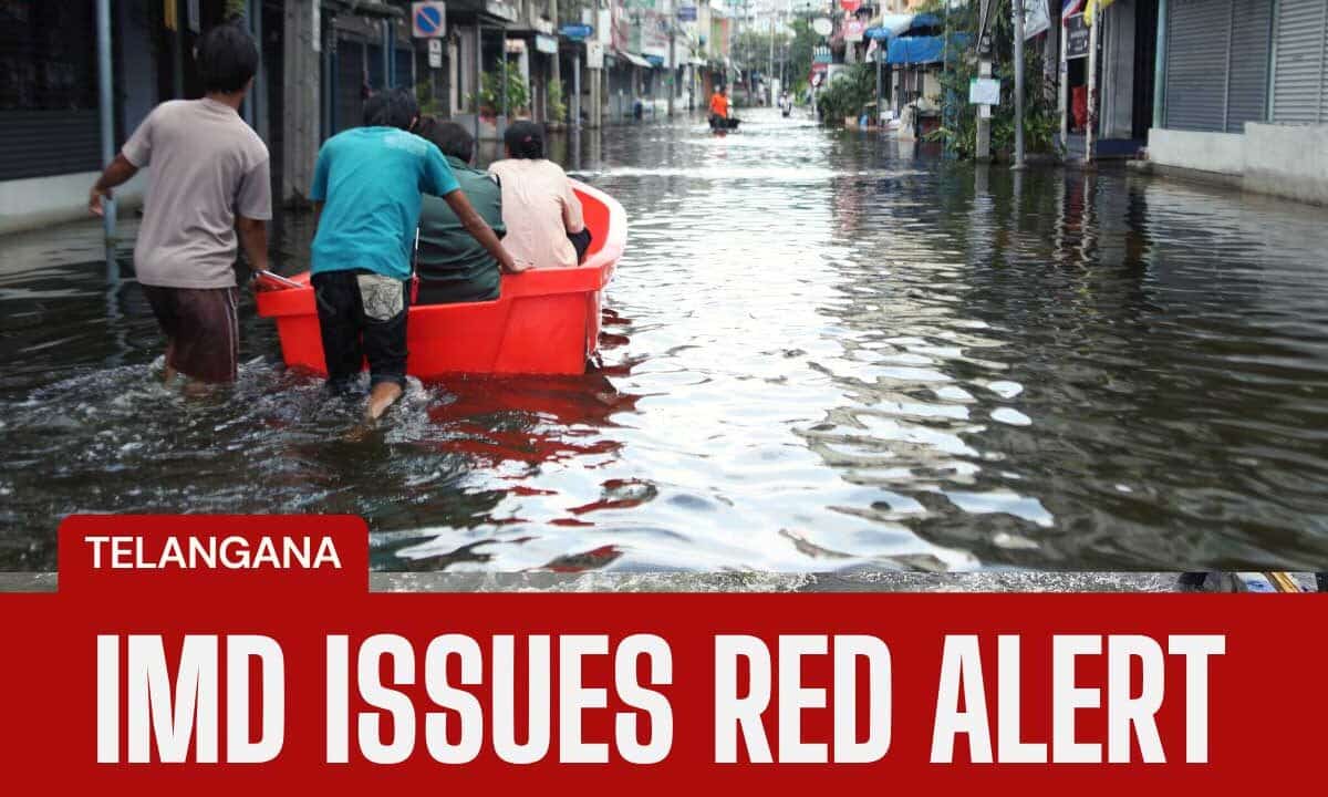 IMD Issues Red Alert for Telangana as 'Extremely Heavy' Rain Threatens Floods