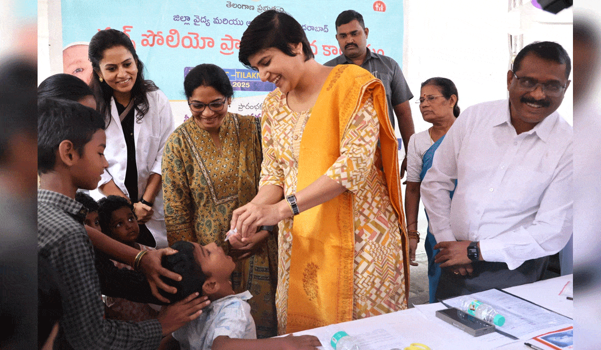 Special Pulse Polio vaccination drive begins in six Telangana districts