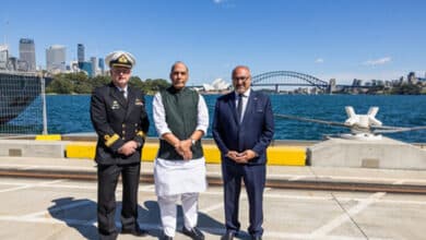 Rajnath Singh visits strategic Australian naval facility HMAS Kuttabul