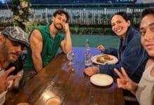 Tiger Shroff enjoys cozy dinner outing with father Jackie, Mother Ayesha and sister Krishna