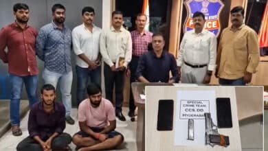 Hyderabad Police Nab Two Men for Illegal Possession of Country-Made Pistol