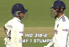 India Reach 318/2 at Stumps Against West Indies on Day 1 After Jaiswal's Ton
