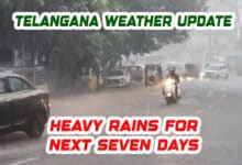 Telangana Weather Update: Heavy Rains, Thunderstorms Predicted for Next 7 Days Across Key Districts