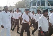 RSS Holds Centenary Route March in Tandur