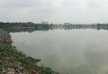 Panic at Saroornagar Lake as Crane Tilts During Idol Immersion