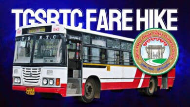 TGSRTC buses in Hyderabad; new fares will fund electric bus infrastructure costing ₹392 crore.